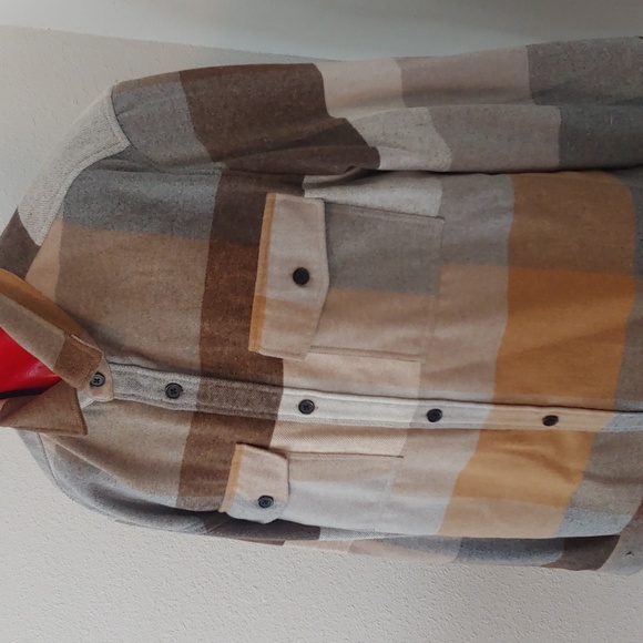 Forever 21 Other - Men's Plaid Polyester Blend Button Shirt Brown, Tan, XL